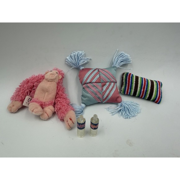Bratz Other - SLUMBER PARTY MEYGAN Pink Plush Monkey for Bratz Doll, Water Bottles, & Pillows